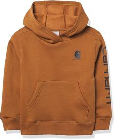 img 2 attached to Carhartt Sleeve Hoodneck Sweatshirt Black Boys' Clothing for Fashion Hoodies & Sweatshirts