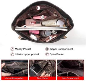 img 1 attached to 👜 Cowhide Handbags Designer Shoulder Top Handle Women's Handbags & Wallets: Elegant Satchels for Trendsetting Women