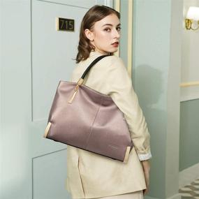img 3 attached to 👜 Cowhide Handbags Designer Shoulder Top Handle Women's Handbags & Wallets: Elegant Satchels for Trendsetting Women