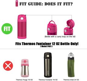 img 3 attached to 🥤 Premium Replacement Straws for Thermos Funtainer 12 Ounce Bottle (Model F401) - Pack of 2 Straws for Thermos Kids