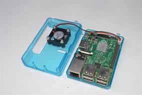 img 1 attached to 🔵 Корпус Commes Raspberry Pi 3 Model B с мини-охлаждающим вентилятором - прозрачный синий, совместим с Pi 2 Model B и Pi Model B+