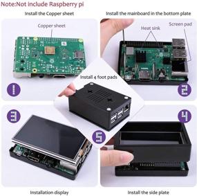 img 2 attached to 🖥️ Набор с сенсорным экраном TFT 3,5" для Raspberry Pi 3B+ с корпусом, сенсорным пером и радиатором - Дисплей с разрешением 320x480 пикселей для Raspberry Pi 3 модели B, Pi 2 модели B и Pi модели B