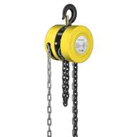 🔧 10-feet manual hand chain block hoist with 2 hooks - 1 ton capacity (yellow) by specstar logo
