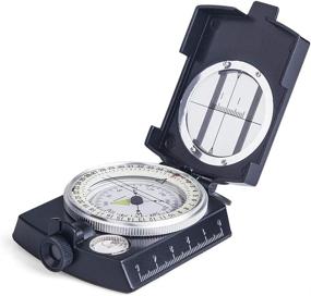 img 4 attached to COSTIN Multifunctional Compass: High Accuracy with Map Measurer, Distance Calculator & More - Ideal for Outdoor Activities - Matte Black Finish