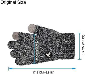 img 2 attached to 🧤 LETHMIK Mix Knit Touchscreen Gloves: Winter Cold Weather Gloves for Kids - Ideal Texting Gloves for Boys & Girls