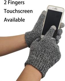 img 1 attached to 🧤 LETHMIK Mix Knit Touchscreen Gloves: Winter Cold Weather Gloves for Kids - Ideal Texting Gloves for Boys & Girls