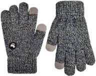 🧤 lethmik mix knit touchscreen gloves: winter cold weather gloves for kids - ideal texting gloves for boys & girls logo