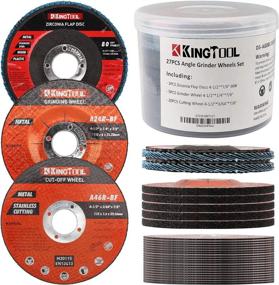 img 4 attached to 🔧 KingTool 27pcs Angle Grinder Wheel Set: 20 Cutting Wheels, 5 Grinding Wheels, 2 Flap Discs for Steel and Stainless Cutting Grinding - 4-1/2" Diameter, 7/8" Arbor