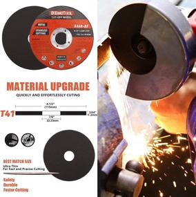 img 2 attached to 🔧 KingTool 27pcs Angle Grinder Wheel Set: 20 Cutting Wheels, 5 Grinding Wheels, 2 Flap Discs for Steel and Stainless Cutting Grinding - 4-1/2" Diameter, 7/8" Arbor