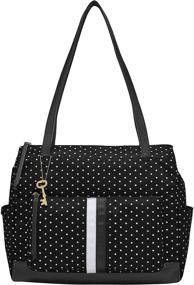 img 4 attached to 👜 Fossil Women's Jenna Fabric Shopper Tote Purse Handbag: The Perfect Blend of Style and Functionality