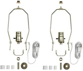 img 2 attached to 💡 2-Pack Brass Plated Make-Your-Own Lamp Kit