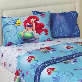 img 2 attached to 🧜 Disney Little Mermaid Full Size 4-Piece Kids Bedding Sheet Set