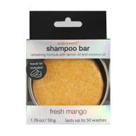 🧼 body & earth solid shampoo bar, hair soap conditioner in travel tin containers - infused with natural essential oils for dry, oily, and damaged hair, mango fragrance, 1.76 oz logo