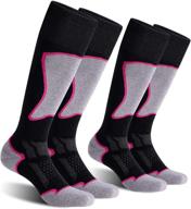 🧦 cs celersport 2/3 pack women's ski socks for skiing, snowboarding, cold weather - warm winter thermal socks logo