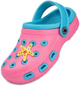 img 4 attached to 👧 Kids Clogs: Lightweight, Shockproof, Non-Slip Sandals for Boys and Girls - Ideal for Beach, Pool, Shower, and Garden
