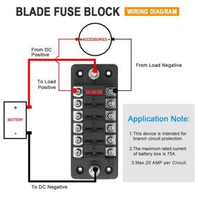 img 2 attached to 🔌 Electop 6-позиционный блок предохранителей - Надежный водонепроницаемый держатель предохранителей для автомобилей, судов и автодомов