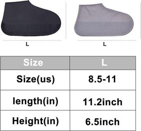 img 3 attached to 👞 OCDLIVERER Waterproof Shoe Cover: 2 Pairs of Bowling Shoe Covers - Reusable, Easy to Carry - Outdoor Shoes Protection for Men, Women & Children - Non-Sliding Rain Shoes, Boot Covers, Waterproof Socks (Size L)