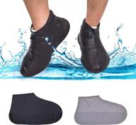 👞 ocdliverer waterproof shoe cover: 2 pairs of bowling shoe covers - reusable, easy to carry - outdoor shoes protection for men, women & children - non-sliding rain shoes, boot covers, waterproof socks (size l) logo