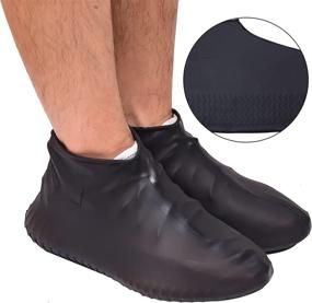 img 1 attached to 👞 OCDLIVERER Waterproof Shoe Cover: 2 Pairs of Bowling Shoe Covers - Reusable, Easy to Carry - Outdoor Shoes Protection for Men, Women & Children - Non-Sliding Rain Shoes, Boot Covers, Waterproof Socks (Size L)