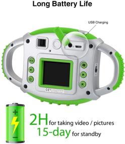 img 2 attached to 📷 Funkprofi Kids Camera: 5MP 1080P HD Video Recorder with 32GB TF Card - Ideal Kids Toy (Green)