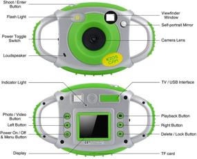 img 3 attached to 📷 Funkprofi Kids Camera: 5MP 1080P HD Video Recorder with 32GB TF Card - Ideal Kids Toy (Green)