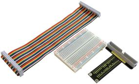 img 3 attached to 🔌 Enhanced Raspberry Pi GPIO Breakout Kit - Pre-assembled Breakout Board + Colorful Ribbon Cable + 400 Tie Points Breadboard for Solderless Connections