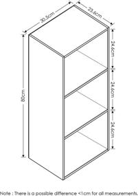 img 3 attached to Furinno 3-Tier Open Shelf 📚 Bookcase in White and Pink, Model 11003WH/PI