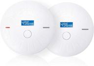 🔋 10-year battery powered smoke and carbon monoxide detector, dual-pack portable fire co alarm for home and kitchen logo