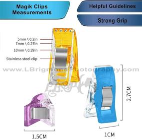 img 2 attached to 🎨 Magik Clips: 100 Pack Multicolored Sewing Clips for Crafts & Quilting with Decorative Tin