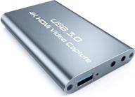 🎥 ultimate video capture card: 4k uhd recording, 1080p full hd 60fps, storage & live streaming for computer & laptop logo
