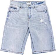 🔥 stylish ring fire denim shorts: perfect for boys' clothing and summer fun! logo