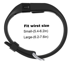 img 3 attached to Silicone Replacement Bands for Charge HR with Metal Buckle - Sophili Fitness Wristband Strap for Fitbit Charge HR / HR1 (Black/S)