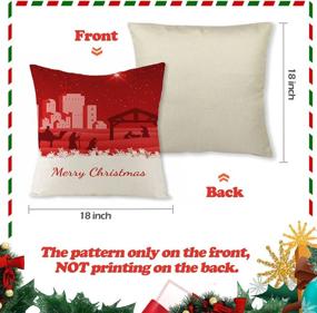 img 3 attached to Christmas Decorations Cushion Pillowcase Snowman Bedding