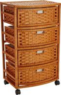 🍯 natural fiber honey chest of drawers - 29" oriental furniture логотип