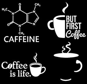 img 4 attached to Caffeine Decal Pack Molecule Coffee