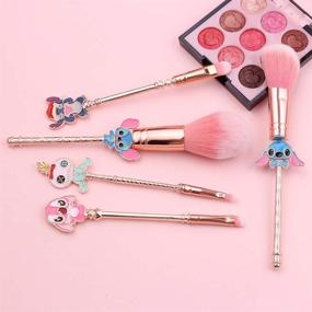 img 2 attached to 🌌 Interstellar Baby Makeup Brushes 5Pcs Set - Creative Theme Cosmetic Brushes Set for Youthful allure, Premium Synthetic Foundation & Eyeshades Brush Set - Ideal Gift for Teenage Girls