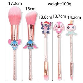 img 3 attached to 🌌 Interstellar Baby Makeup Brushes 5Pcs Set - Creative Theme Cosmetic Brushes Set for Youthful allure, Premium Synthetic Foundation & Eyeshades Brush Set - Ideal Gift for Teenage Girls