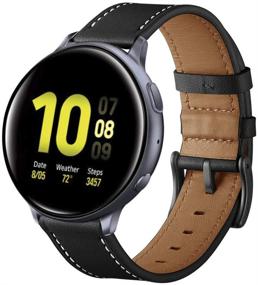 img 4 attached to 🔗 Aottom [20MM] Samsung Gear S2 Classic Band - Leather Replacement Wristband for Samsung Gear Sport / S2 Classic/Moto 360 2nd Gen (Mens 42mm 2015 Version) - Black