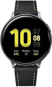 img 1 attached to 🔗 Aottom [20MM] Samsung Gear S2 Classic Band - Leather Replacement Wristband for Samsung Gear Sport / S2 Classic/Moto 360 2nd Gen (Mens 42mm 2015 Version) - Black