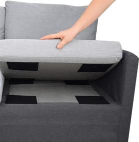 img 4 attached to 🪑 Aobrill Non Slip Cushion Pad: Prevent Couch Cushions from Sliding - 4PCS, 6 x 6 inch, Black