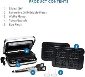 img 1 attached to 🔥 Yedi Total Package 6-in-1 Digital Grill, Waffle Maker, Panini Press, Griddle: The Ultimate Cooking Companion with Deluxe Accessories