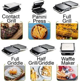 img 2 attached to 🔥 Yedi Total Package 6-in-1 Digital Grill, Waffle Maker, Panini Press, Griddle: The Ultimate Cooking Companion with Deluxe Accessories