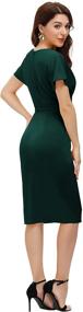 img 1 attached to JASAMBAC Batwing Bodycon Professional Dresses Women's Clothing