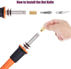 img 2 attached to 🔪 Versatile Handheld Electric Hot Knife Cutter: Efficient Heat Cutting Tool with 10 Blades for Styrofoam Foam, Cloth, Plastic Board, and more