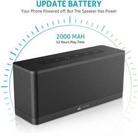 img 2 attached to 🔊 Meidong 3119 Portable Wireless Bluetooth Speaker - Upgraded Version with 20W Stereo Sound, Large Volume Active Extra Bass, Wireless Stereo Pairing, Waterproof IPX5, 10-Hour Battery Life - Black