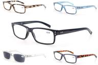 🕶️ 5 pack sun readers: stylish reading glasses for men/women with comfort spring hinges - perfect for outdoor use logo