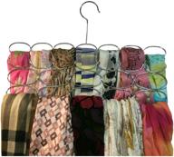 💪 durable chrome scarf, tie, and belt hanger organizer holder rack – pack of 2 (24 loop) logo