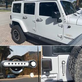 img 3 attached to 🚪 Вставка ручки боковой двери для Jeep Wrangler JK JKU 2007-2018 для более надежного захвата, крышка ручки с кнопкой-кнопкой