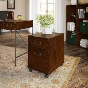 img 3 attached to Premium Bush Furniture kathy ireland Home Ironworks 2 🏢 Drawer Mobile File Cabinet: Stunning Coastal Cherry Design for Optimal Organization