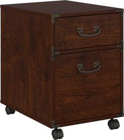 img 4 attached to Premium Bush Furniture kathy ireland Home Ironworks 2 🏢 Drawer Mobile File Cabinet: Stunning Coastal Cherry Design for Optimal Organization